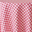 Nappe ronde &Oslash; 180 cm &ndash; Polyester fils teints Vichy Rouge, image n° 2