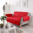 Prot&egrave;ge-Canap&eacute; Matelass&eacute; 279 x 179 cm &ndash; Microfibre Unie &ndash; LOUNGE Rouge, image n° 3