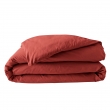 Housse de couette 2 personnes 240 x 220 cm &ndash; Percale de coton 78 fils &ndash; Terracotta, image n° 3