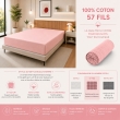 Drap Housse 140 x 190 cm Drag&eacute;e &ndash; 100% Coton 57 Fils/cm&sup2; &ndash; Bonnet 30 cm, image n° 2