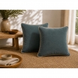 Lot de 2 Coussins Velours de Coton Ardoise 45 x 45 cm &ndash; D&eacute;houssables avec zip &ndash; C&Eacute;SAR, image n° 1