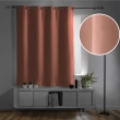 Lot de 2 rideaux occultants &agrave; &oelig;illets 135 x 180 cm &ndash; Uni Blush &ndash; Petite hauteur, image n° 3