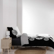 Housse de Couette 1 Personne 140 x 200 cm + 1 Taie – 100 % Coton 57 Fils – Stormi Noir & Blanc, image n° 4