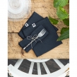 Nappe rectangle 150 x 350 cm + 6 serviettes de table &ndash; Double gaze de coton GA&Iuml;A Marine, image n° 3