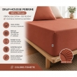 Drap-Housse 140 x 190 cm Percale de Coton 120 Fils Unie PERRINE &ndash; Tomette, image n° 4