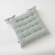 Assise Matelass&eacute;e 40 x 40 cm &ndash; Gaze de Coton &ndash; Eucalyptus &ndash; Matelassage 16 Points, image n° 2