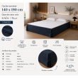 Cache-sommier 140 x 190 cm Double Gaze de Coton GA&Iuml;A Marine &ndash; Qualit&eacute; Haut de Gamme, image n° 2