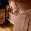 Drap-housse 1 personne 90 x 190 cm coton 57 fils LINA Blush &ndash; Bonnet 30 cm, image n° 4