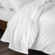 Drap Plat Percale 240 x 300 cm &ndash; Pur Coton Peign&eacute; Longues Fibres 80 Fils/cm&sup2; - Blanc, image n° 3