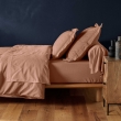 Drap-housse 1 personne 90 x 190 cm coton 57 fils LINA Blush &ndash; Bonnet 30 cm, image n° 5