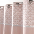 Lot de 2 rideaux &agrave; &oelig;illets &ndash; 140 x 240 cm &ndash; tamisant &ndash; 100% coton &ndash; Artchic &ndash; rose, image n° 3