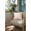 Lot de 2 coussins 45 x 45 cm gaze de coton Guimauve &ndash; D&eacute;houssables zip &ndash; Passepoil, image n° 3