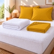 Pack literie &ndash; Prot&egrave;ge matelas 140x190 imperm&eacute;able + drap housse + 2 taies Curry, image n° 1