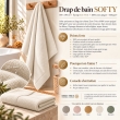 Drap de bain Softy 100 x 150 cm &ndash; &Eacute;ponge Zero Twist 100% coton peign&eacute; 600 g/m&sup2; &ndash; Ocre, image n° 5