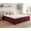 Cache-sommier 160 x 200 cm Double Gaze de Coton GA&Iuml;A Bordeaux &ndash; Qualit&eacute; Haut de Gamme, image n° 1