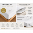 Drap housse 2 en 1 imperm&eacute;able 140 x 190 cm &ndash; Coton 57 fils &ndash; DUO PROTECT Blanc, image n° 3