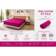 Drap Housse 140 x 190 cm Magenta &ndash; 100% Coton 57 Fils/cm&sup2;, image n° 4