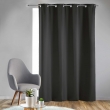 Rideau obscurcissant &agrave; &oelig;illets 135 x 240 cm &ndash; Lot de 2 &ndash; Uni Noir, image n° 7