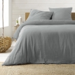 Parure de lit 260 x 240 cm Sienna Gris + 2 taies 63x63 cm &ndash; Double face gaze de coton & coton 57 fils, image n° 2