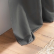 Rideau &agrave; &oelig;illets 140 x 280 cm en microfibre unie &ndash; Absolu Anthracite &ndash; Grande hauteur, image n° 4