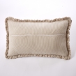 Coussin D&eacute;houssable Gaze de Coton 45 x 45 cm Ficelle &ndash; LIVIA, image n° 2