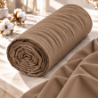 Drap housse 2 en 1 imperm&eacute;able 140 x 190 cm &ndash; Coton 57 fils &ndash; DUO PROTECT Taupe, image n° 1