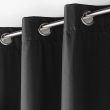 Rideau &agrave; &OElig;illets 140 x 260 cm &ndash; Polyester Uni Thermique &ndash; Icemount Noir, image n° 3