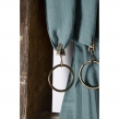 Lot de 2 Rideaux Gaze de Coton Bleu canard 140x300 cm Ajustables &ndash; 8 Anneaux Pinces Inclus &ndash; Rideaux Tamisants Haut de Gamme, image n° 3