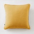 Lot de 2 coussins 45 x 45 cm gaze de coton Safran &ndash; D&eacute;houssables zip &ndash; Passepoil, image n° 2