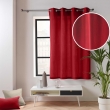 Rideau Petite Hauteur 135 x 180 cm &ndash; Coton/Polyester &ndash; Twily Rouge, image n° 2