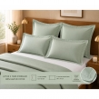 Lot de 4 Taies d'Oreiller 100% Coton 57 Fils/cm&sup2; &ndash; 2 Taies 63 x 63 cm + 2 Taies 50 x 70 cm Sauge, image n° 2