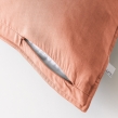 Taie d&rsquo;oreiller 63 x 63 cm &mdash; Lyocell uni LYSANDRE &mdash; 120 fils - Terracotta, image n° 2
