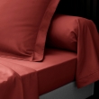 Lot de 2 Draps housse 140 x 190 cm Terracotta &ndash; Percale de coton 78 fils &ndash; Bonnet 30 cm, image n° 5