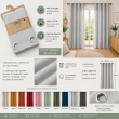Lot de 2 Rideaux 100% Coton Pr&eacute;lav&eacute; 140 x 260 cm &ndash; KALA GRIS CLAIR, image n° 2