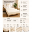 Drap-housse 140 x 190 cm Percale de Coton Peign&eacute; Ivoire &ndash; 80 fils/cm&sup2; &ndash; Bonnet 35 cm, image n° 2