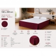 Cache-sommier 160 x 200 cm Double Gaze de Coton GA&Iuml;A Bordeaux &ndash; Qualit&eacute; Haut de Gamme, image n° 2