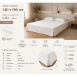 Cache-sommier 140 x 190 cm Double Gaze de Coton GA&Iuml;A Blanc &ndash; Qualit&eacute; Haut de Gamme, image n° 2