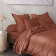 Drap-housse 140 x 190 cm Percale de Coton Peign&eacute; Terracotta &ndash; 80 fils/cm&sup2; &ndash; Bonnet 35 cm, image n° 3