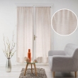 Paire de voilages droits passe-tringle 2 x 70 x 200 cm – Effet lin tissé – Milza Beige, image n° 2