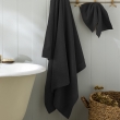 Drap de bain Softy 100 x 150 cm &ndash; &Eacute;ponge Zero Twist 100% coton peign&eacute; 600 g/m&sup2; &ndash; NOIR, image n° 2