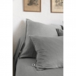 Lot de 2 taies d&rsquo;oreiller 63 x 63 cm Lyocell uni &ndash; LYSANDRE Granit, image n° 6