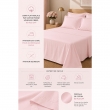 Drap Plat Percale 240 x 300 cm &ndash; Pur Coton Peign&eacute; Longues Fibres 80 Fils/cm&sup2; - Rose, image n° 2