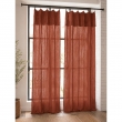 Lot de 2 Rideaux Gaze de Coton Terracotta 140x300 cm Ajustables &ndash; 8 Anneaux Pinces Inclus &ndash; Rideaux Tamisants Haut de Gamme, image n° 1