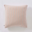 Taie d&rsquo;oreiller LIVIA 60 x 60 cm &ndash; Double gaze de coton ray&eacute;e &ndash; Abricot, image n° 1