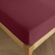 Drap Housse 160 x 200 cm Grenat &ndash; 100% Coton 57 Fils/cm&sup2;, image n° 4