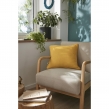 Lot de 2 coussins 45 x 45 cm gaze de coton Safran &ndash; D&eacute;houssables zip &ndash; Passepoil, image n° 3