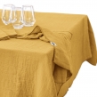 Nappe rectangle 150 x 250 cm + 6 serviettes de table &ndash; Double gaze de coton GA&Iuml;A Safran, image n° 7