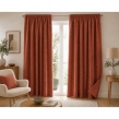 Lot de 2 Rideaux Blackout Terracotta 140 x 260 cm &ndash; Occultant Polaire &ndash; Galon Fronceur, image n° 1