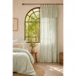 Rideau Ajustable Gaze de Coton 140 x 300 cm Eucalyptus avec 8 Anneaux &ndash; LIVIA, image n° 2