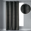 Rideau Tamisant &agrave; &OElig;illets 140 x 240 cm &ndash; Velours &ndash; Velvetine Anthracite, image n° 2